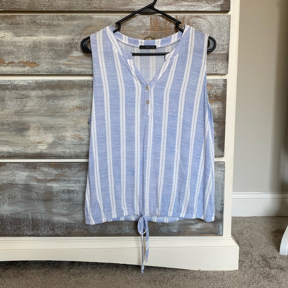 West Kei Tops - West Kei Striped Cinch Bottom Tank